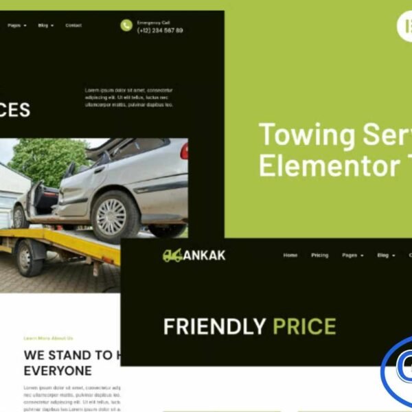 Ankak – Towing Services Elementor Pro Template Kit Ankak is a modern and professional Elementor Pro Template Kit designed specifically for towing and roadside assistance services. Ideal for personal towing businesses and towing companies, this template kit helps you showcase your services with a clean, contemporary design that builds trust and credibility.