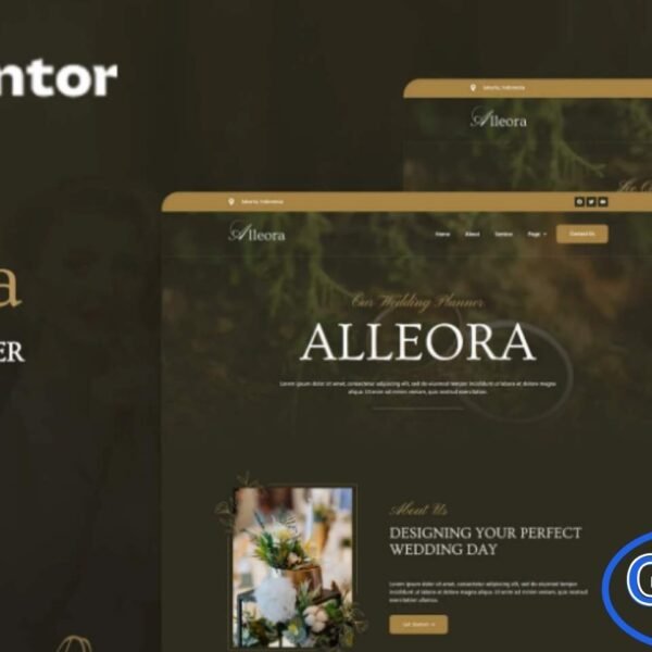 Alleora – Wedding Organizer Elementor Template Kit Alleora is a modern and elegant Elementor Template Kit designed for wedding organizers, event planners, and wedding service providers. This template kit allows you to beautifully showcase wedding event details or professionally promote your wedding planning and event management services.