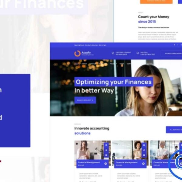 Accufy – Accounting Consultant Service Elementor Template Kit Accufy is a professional and modern Elementor Template Kit designed for accounting consultants and financial service websites. Featuring a clean design and contemporary layout style, Accufy is ideal for accountants, accounting firms, financial advisors, and consulting services. Built to work with the Elementor Free version, this template kit is easy to import, reusable, and compatible with most WordPress themes, including the lightweight Hello Elementor theme.