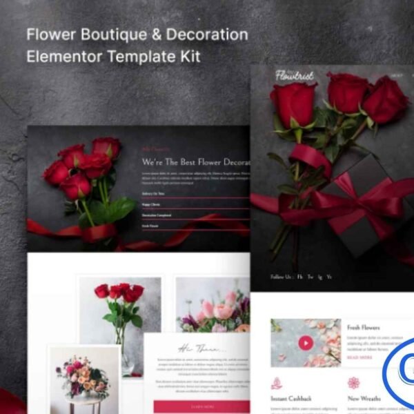 Flowtrist – Flower Boutique & Florist Elementor Template Kit Flowtrist is a modern and elegant Elementor Template Kit designed for flower shops, florists, wedding decorators, event organizers, and gardening businesses. Featuring a clean and visually appealing design, Flowtrist offers fully responsive and retina-ready layouts that look perfect on all devices.