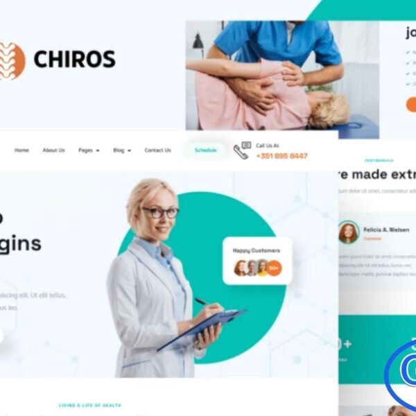 Chiros – Chiropractic & Massage Therapy Elementor Pro Template Kit Chiros is a professional Chiropractic Elementor Pro Template Kit designed specifically for chiropractic clinics, massage therapy centers, and holistic health practices. This template kit is ideal for services related to acupuncture, back pain treatment, spinal care, wellness therapy, and alternative medicine.