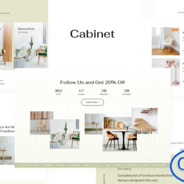 Cabinet – Furniture Store Elementor Template Kit is a modern and stylish solution for building a professional furniture store website using the Elementor Page Builder for WordPress. This template kit is designed to help you create a visually appealing and fully functional website quickly, without any coding skills. Cabinet is ideal for furniture stores, home decor shops, interior decoration businesses, and decor-focused eCommerce websites.