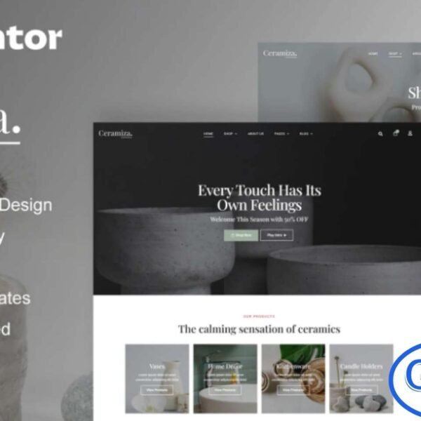 Ceramiza – Pottery & Ceramic Store Elementor Template Kit Ceramiza is a modern and elegant Pottery & Ceramic Store Elementor Template Kit designed for pottery studios and ceramic décor businesses. This template kit is perfect for pottery shops, ceramic decoration stores, handmade craft brands, interior décor shops, and furniture stores.