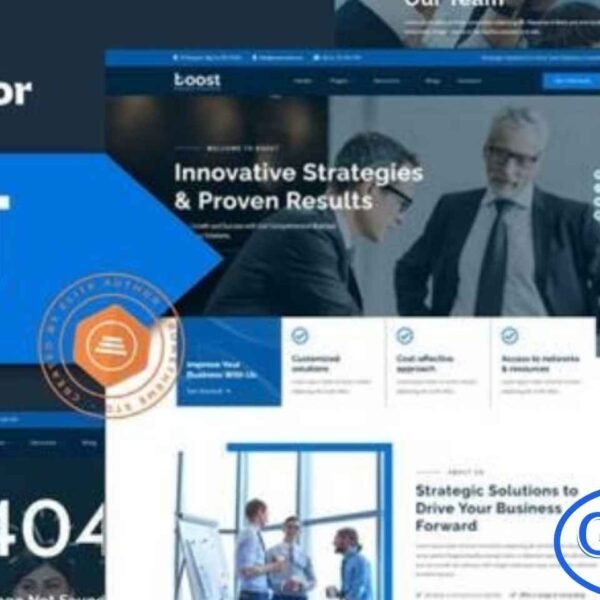 Boost – Business Consulting Elementor Template Kit is a modern and professional web solution designed for business consultants, corporate firms, and consulting agencies. This Elementor Template Kit includes 13+ pre-built templates featuring a clean, fully responsive, and easily customizable design. Boost is ideal for business consulting, corporate services, startups, and professional advisory websites.