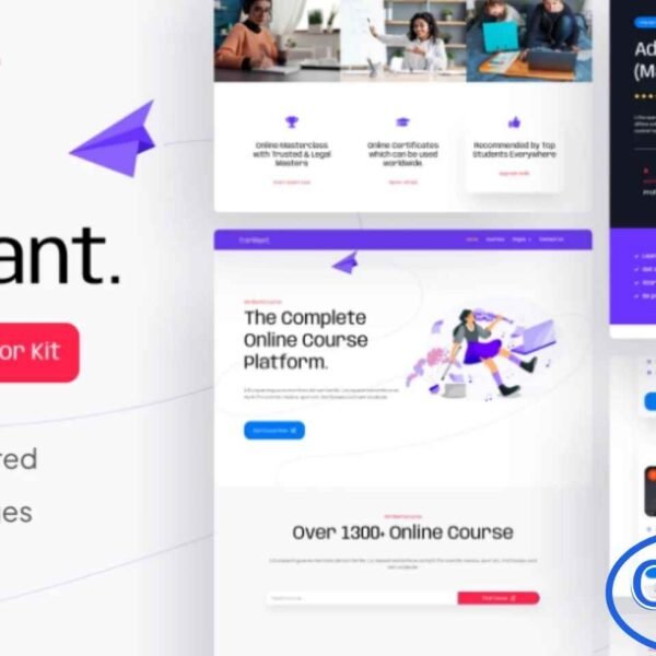 Brilliant – Online Course Elementor Pro Template Kit is a modern and professional web solution designed specifically for online course websites, eLearning platforms, and educational businesses. Built for Elementor Pro, this template kit allows you to customize every section easily using drag-and-drop functionality, with no coding required. Brilliant includes over 11 carefully crafted pages featuring a minimalist, modern, and futuristic design style.