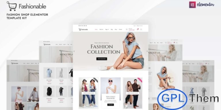Fashionable – Fashion Shop Elementor Template Kit Fashionable is a versatile and modern Fashion Shop Elementor Template Kit designed to create professional eCommerce websites with ease. This template kit is perfect for fashion stores, clothing shops, boutiques, beauty product stores, jewelry shops, sports shops, gadget stores, furniture stores, and digital product websites.