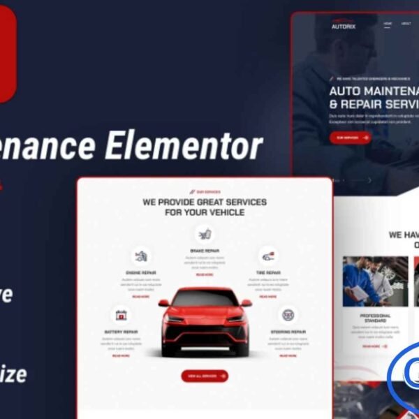 Autorix – Auto Maintenance & Repair Elementor Template Kit Autorix is a modern and professional Auto Maintenance Elementor Template Kit designed for car repair shops, auto service centers, and vehicle maintenance businesses. This template kit helps you showcase auto maintenance and repair services with a clean, structured, and visually appealing design.