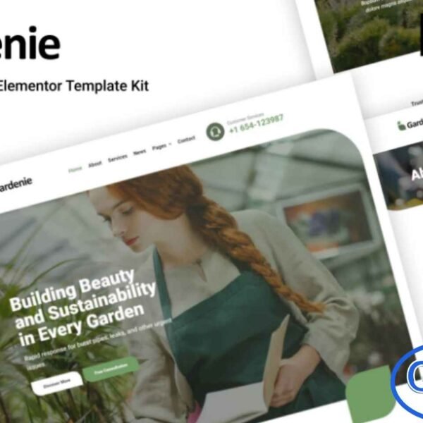 Gardenie – Landscape & Gardening Elementor Template Kit Gardenie is a professional and modern Landscape & Gardening Elementor Template Kit designed for landscaping, gardening, lawn care, and multipurpose outdoor service businesses. This template kit features a pixel-perfect design, ensuring a flexible and visually appealing website that can be easily customized and expanded.