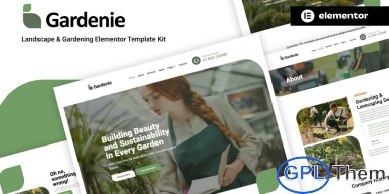 Gardenie – Landscape & Gardening Elementor Template Kit Gardenie is a professional and modern Landscape & Gardening Elementor Template Kit designed for landscaping, gardening, lawn care, and multipurpose outdoor service businesses. This template kit features a pixel-perfect design, ensuring a flexible and visually appealing website that can be easily customized and expanded.