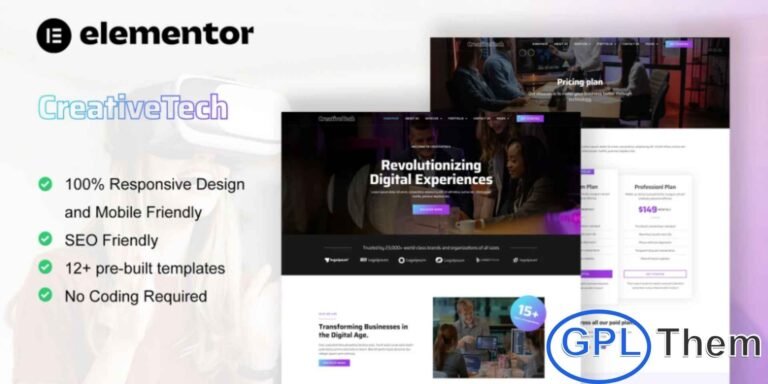 Creatique – Digital Marketing Agency Elementor Template Kit Creatique is a modern and professional Digital Marketing Agency Elementor Template Kit designed to help you quickly build stylish and trend-forward agency websites. This template kit is perfect for marketing agencies, creative studios, digital consultants, and online service providers.