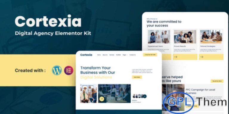 Cortexia – Digital Agency Elementor Template Kit Cortexia is a modern and professional Digital Agency Elementor Template Kit designed to help creative agencies build a strong and engaging online presence. This template kit is ideal for digital marketing agencies, creative studios, web design firms, and online service providers.
