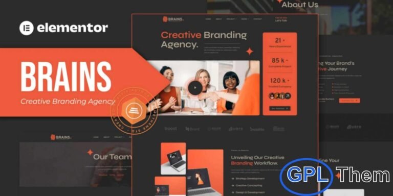 Brains – Creative Branding Agency Elementor Template Kit is a modern and professional web solution crafted specifically for creative branding agencies and digital studios. This Elementor Template Kit is ideal for branding companies, creative agencies, marketing firms, and corporate studios looking to build a strong and memorable online presence. Brains features a unique, clean, and contemporary design that highlights creativity and professionalism.
