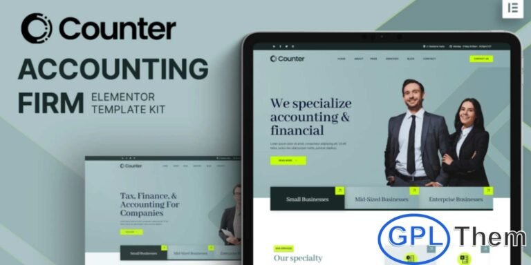 Counter – Accounting Firm Elementor Template Kit Counter is a modern and professional Accounting Firm Elementor Template Kit designed to help businesses create a fully functional WordPress website effortlessly. This template kit is ideal for accounting firms, financial consultants, auditors, startups, corporate agencies, bookkeeping services, tax advisors, investment firms, and finance-related businesses.