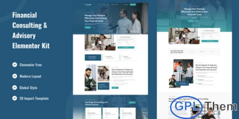Covad – Financial Consulting & Advisory Services Elementor Template Kit Covad is a professional and modern Elementor Template Kit designed for financial consulting, advisory services, and investment firms. This template kit is ideal for financial consultants, advisory agencies, accounting firms, wealth managers, and corporate finance businesses looking to build a professional online presence.