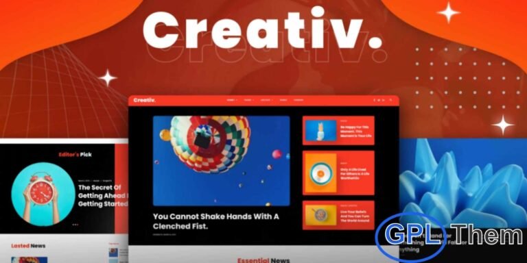 Creativ – Blog & Magazine Elementor Pro Template Kit Creativ is a modern and stylish Elementor Pro Template Kit designed for bloggers, online magazines, and content creators. This template kit is perfect for writers, storytellers, journalists, and digital publishers looking to showcase their articles, news, and creative content in a professional and engaging way. With a clean and visually appealing design, Creativ helps highlight your posts, categories, featured stories, and multimedia content effectively.