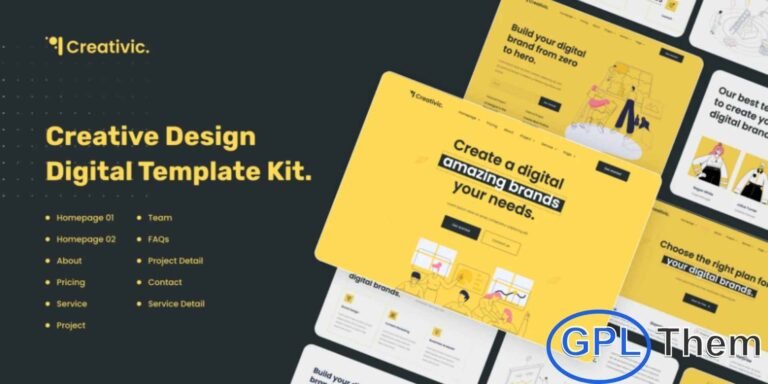 Creativic – Creative Agency Elementor Template Kit Creativic is a modern and professional Elementor Template Kit designed for creative agencies and digital businesses looking to establish a strong online presence. This template kit is perfect for creative design agencies, digital agencies, design studios, website developers, freelancers, portfolios, and other related businesses.
