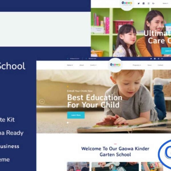 Gaowa – Kindergarten School Elementor Template Kit Gaowa is a modern and user-friendly Elementor Template Kit designed for kindergartens, nurseries, preschools, and child care centers. It is ideal for children-focused institutions looking to create a warm, engaging, and professional WordPress website with ease.
