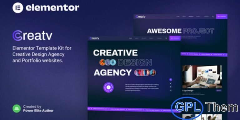 Creatv – Creative Design Agency Elementor Template Kit Creatv is a modern and professional Elementor Template Kit designed for creative agencies, digital studios, and freelance professionals who want a sleek online presence. This template kit is ideal for creative design agencies, website development firms, design studios, and other creative businesses looking to showcase their services and portfolio with style. Featuring a clean, contemporary design, Creatv offers a fully responsive layout that adapts perfectly to desktops, tablets, and mobile devices.