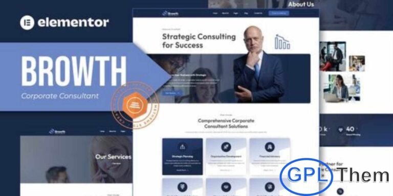 Browth – Corporate Consultant Elementor Template Kit is a modern and professional web solution designed specifically for corporate consultants, consulting firms, and startup businesses. This Elementor Template Kit is ideal for company websites, business consultants, corporate service providers, and professional startups. Browth features a clean, unique, and business-focused design that helps showcase services, expertise, and company values effectively. The fully responsive layout ensures your website looks perfect on all devices.