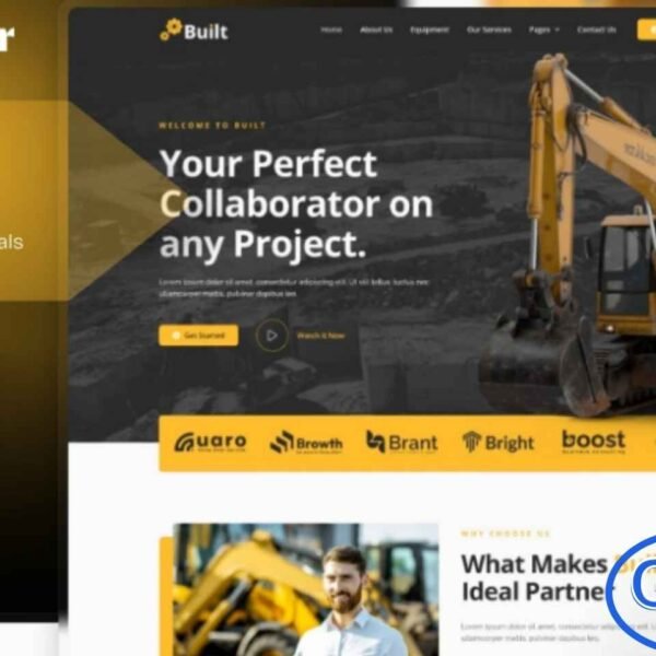 Built – Machinery & Equipment Rentals Elementor Pro Template Kit is a powerful and professional solution designed specifically for machinery, heavy equipment, and rental service websites. This Elementor Pro template kit is ideal for showcasing construction machinery, industrial equipment, and equipment booking or rental services with a clean, modern layout. Built helps businesses present their services, equipment catalogs, and rental plans in a structured and user-friendly way.