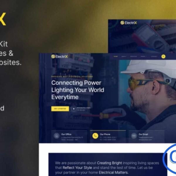 Electrix – Electrician Services & Electrical Repairs Elementor Template Kit Electrix is a modern and highly functional Elementor Template Kit designed specifically for electricians and electrical repair professionals. It is ideal for electrical installation, electrical maintenance, residential electrical services, home improvement, and facility maintenance businesses.